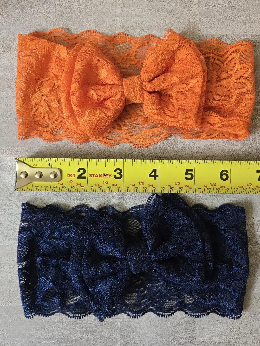 Baby Girls Lace Bow Headbands Set Soft Elastic Wide Hairbands Infants & Toddler